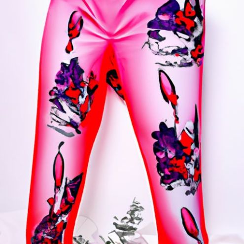 Leggings para mujer Diseño con estampado floral Mallas para gimnasio leggings deportivos Yoga Running Fitness Leggings para mujer Logotipo de marca personalizado Finest Grade Cozy