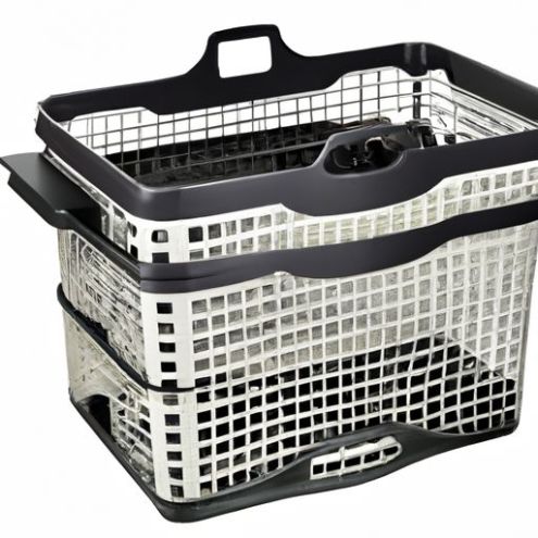New Modern Storage Double baskets round Folding Collapsible Laundry Basket Advanced Multi Purpose