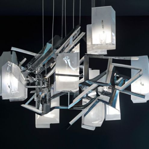 Decoração criativa de alumínio teto ferro luzes para sala de estar led iluminação pendente de luxo contemporânea moderna economia de energia