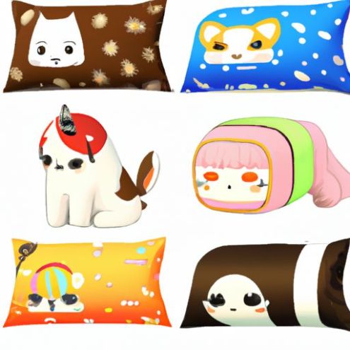 枕头毯子套装卡通枕套动物毛绒玩具冬季多功能枕毯2合1毛绒动物