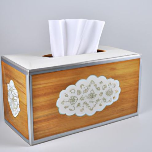 Caixa de armazenamento DIY MDF caixa de tecido de madeira caixa de tecido personalizada organizador de decoração de casa