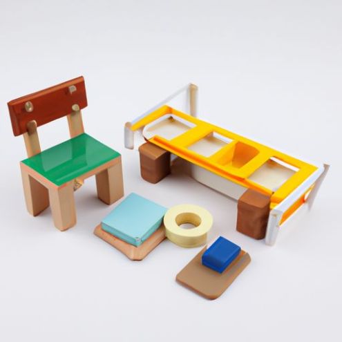 tahta oyuncakların inşası ve boyanması çocuklar için blok masası çocuklar blokları istifleme sandalyeli masa seti Erken öğrenme 2'si 1 arada bloklar ve model