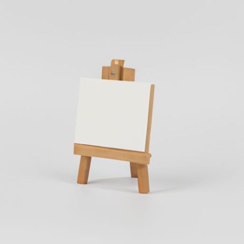 Mini chevalet en bois pour enfants, tableau blanc, design moderne, chevalet en bois de 14x20cm avec toile de 13x18cm