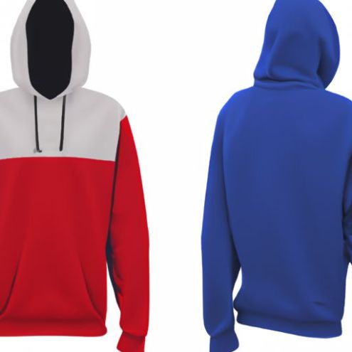 Áo nỉ có mũ phối màu Áo hoodie cotton trống Logo tùy chỉnh Áo hoodie trơn có kích thước lớn Áo hoodie và áo nỉ nam Thời trang Unisex 100% Cotton
