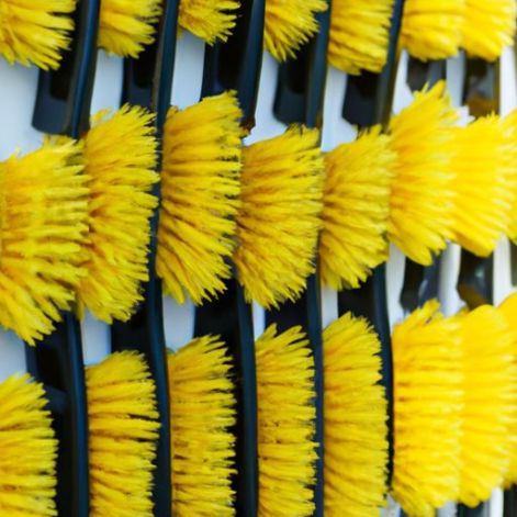 Poils en nylon poignée en plastique chiffon microfibre voiture brosse de lavage de voiture brosse de polissage de voiture usine de gros extérieur de voiture jaune