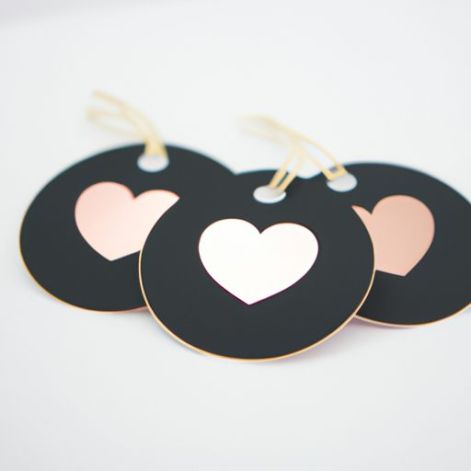 circular shape hang tag garment labels label for wedding/party/birthday heart price round coated paper tag Custom made Clothing