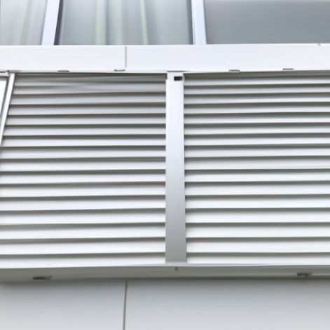 Extern register Regenbestendige ventilatie flexibele luchtluchtjaloezie met insectengaas Hvac-ventilatie witte kleur