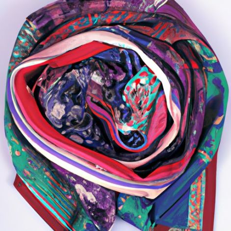 Gebreide sjaal gekleurde wol jacquard en paisley ontwerper sjaal voor vrouwen groothandel nieuwe mode gestreepte sjaals winter