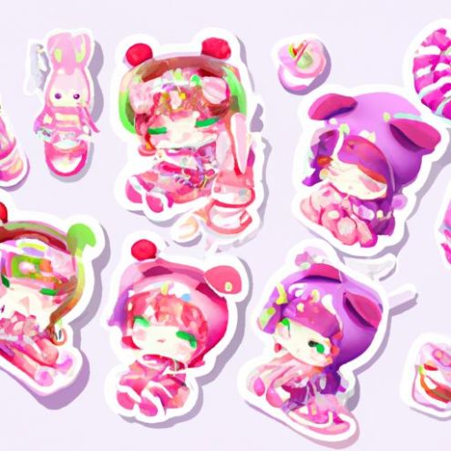 Kawaii japanische weiche Aufkleber Mädchen Geschenke festliche 3D Puffy Aufkleber 6 Szenarien Kinder Mädchen süß