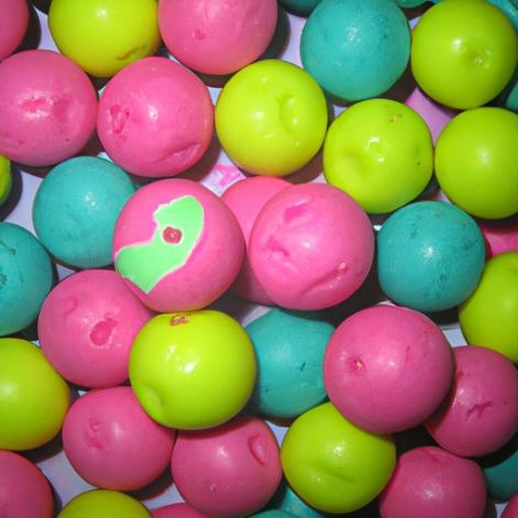 หมากฝรั่งสไมล์ หมากฝรั่งรสหลากหลาย | รสเปรี้ยว Kamco 4 Smile Coloured Ball Bubble Gums High Quality 4