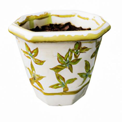Bunga Penanam Hias Tembikar Luar Ruangan untuk dekorasi rumah Pot Keramik Tanaman Sukulen Taman Rumah Matte Kecil