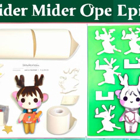 PAPER-Beginner-Paper Craft Children Cartoon conjunto Mideer com corte de papel para MD2091 LET’S CUT
