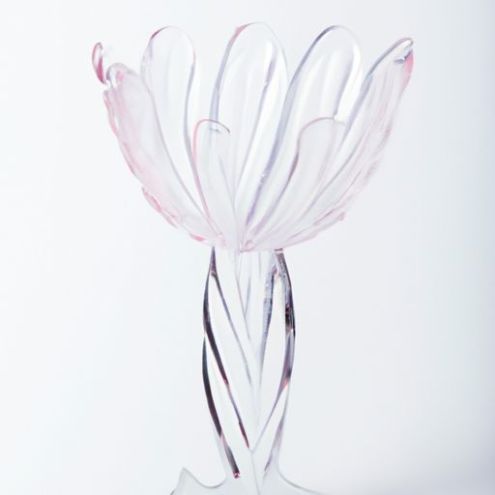 玻璃花瓶婚礼中心装饰品设计水晶玻璃花瓶高双面透明水晶花瓶现代新型独特