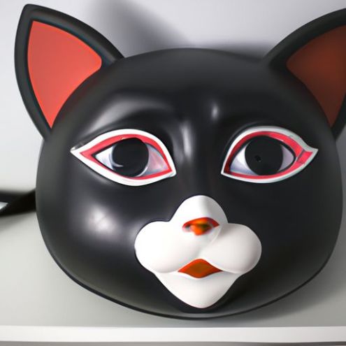 Cara Máscara de gato realista Accesorios para juegos de fiesta Regalo de juguete Accesorios para disfraces Máscara de fiesta de animales Accesorios de fiesta de cosplay unisex Máscara de gato Medio Halloween