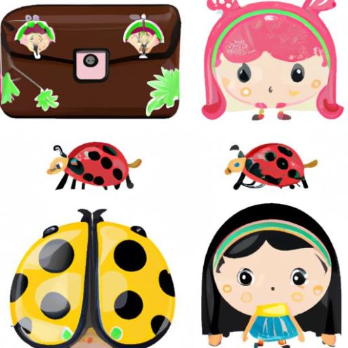 귀여운 유아 소녀 만화 딱정벌레 야채 동전 지갑 지갑 과일 지갑 크로스바디 백 작은 동물 모양의 가죽 더 큰 이미지 보기 공유
