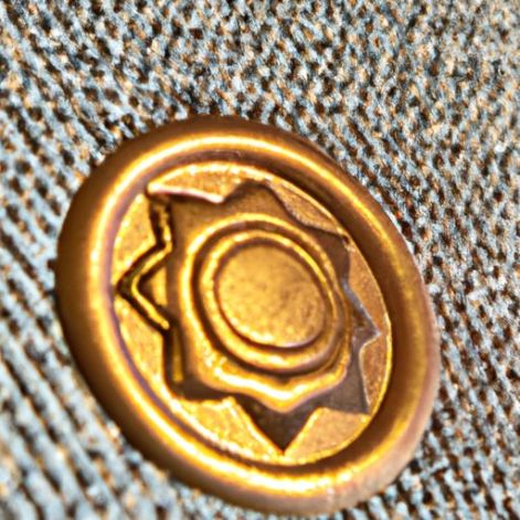 लाइन सिलाई गोल्ड गोल असली भैंस धातु बटन डेनिम कोट के लिए नई धातु बटन ग्रिड