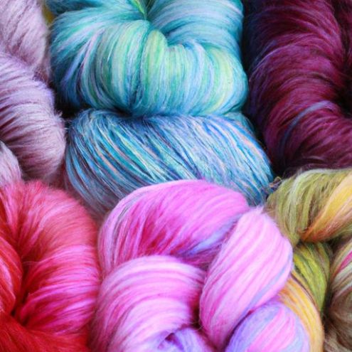 mohair wool blended yarn for fashion low price sweater Charmkey Manufacturers multi-color small fragrance yarn