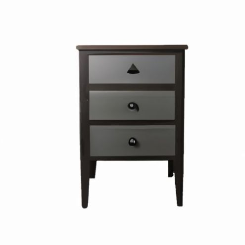 Nightstand Set 2 Drawers end table side Dark Grey Bedside Table Wooden Nightstand Modern Antique Dresser and