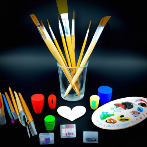 Material escolar conjunto de pincéis conjunto de pintura brinquedos para crianças lápis de chumbo pintura a óleo bastão