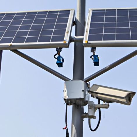 CCTV Camera Monitoring and with solar generator Security in One Integrated Solar Street Lights with