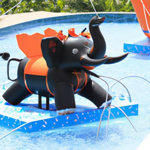 Elephant Spray Slide outdoor inflatable water children catch the fishes sports pool floating swimming toys for kids Jilong Sunclub 51027